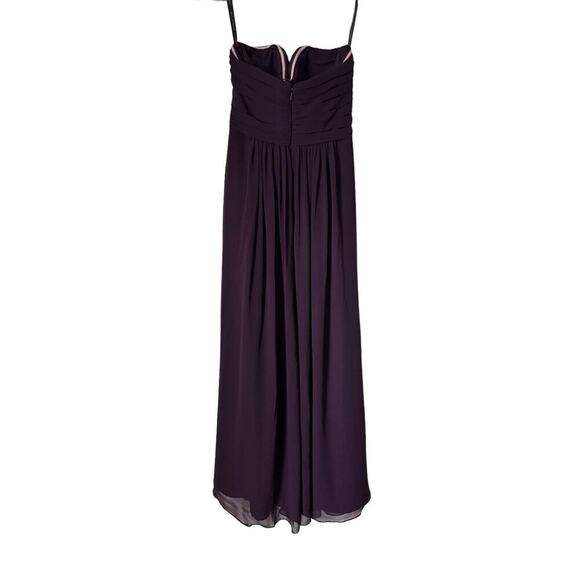 Bill Levkoff Dress Size 12 Chiffon Strapless Bridesmaid Evening Gown Formal Prom - Picture 4 of 9